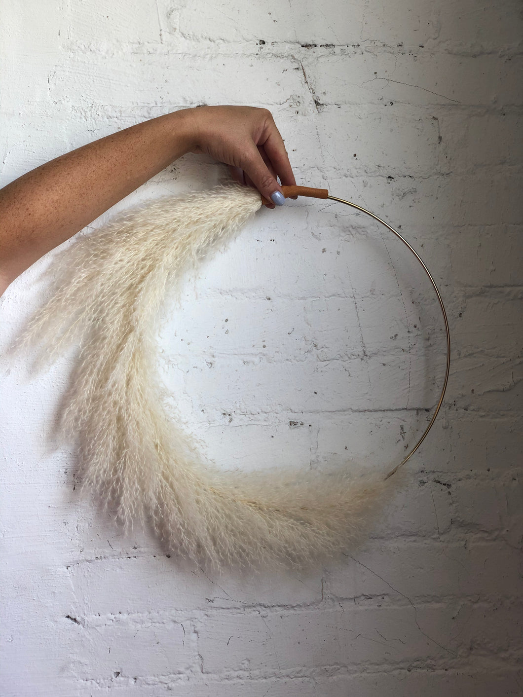Cream Pampas Wreath